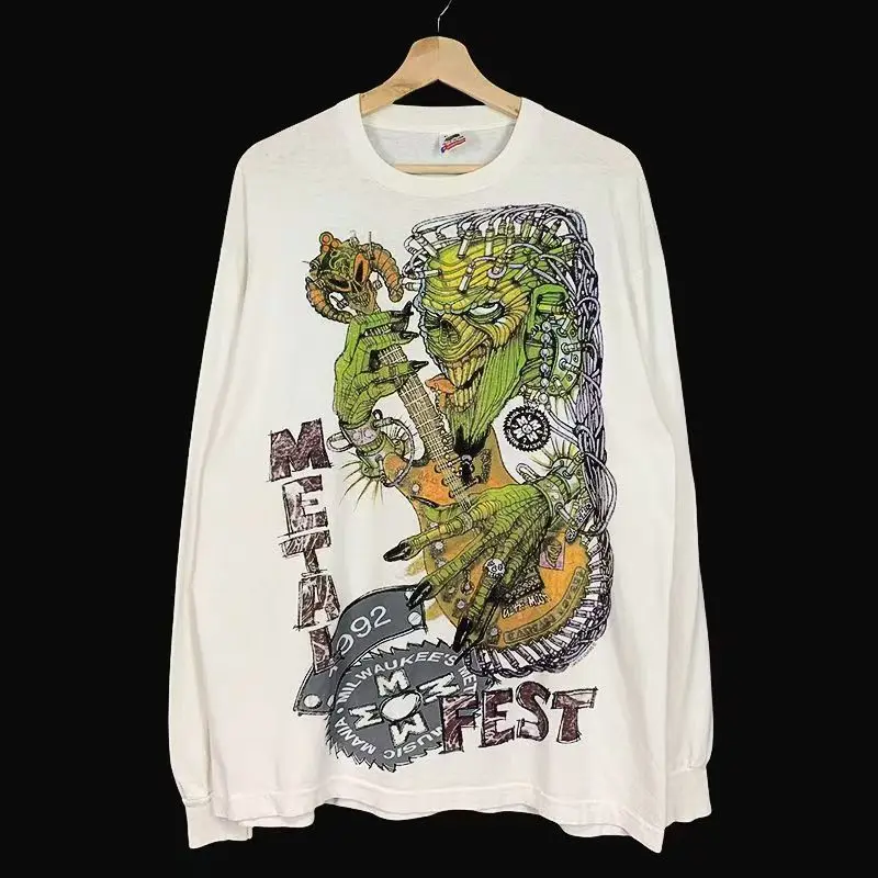 

Y2K Готический Харадзюку с буквенным принтом и длинным рукавом, новая сексуальная футболка в стиле панк, хип-хоп, модные повседневные хлопковые свободные топы, одежда унисекс