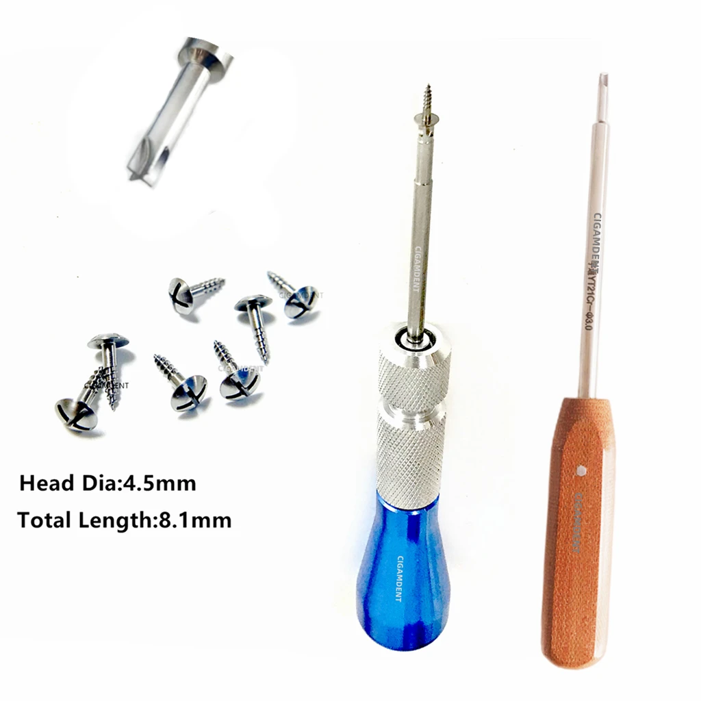 Dental GBR Thread Tent Screw Guid Bone Regeneration Membrane Screwdriver And Screw