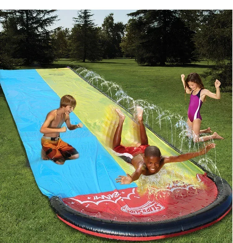 

For 4,8 M Rasen-Wasserrutschen Slip N Waterslides Sommer-Wasserspielzeug Mit Eingebautem Sprinkler Für Den Hinterhof, Outdoor-Wa