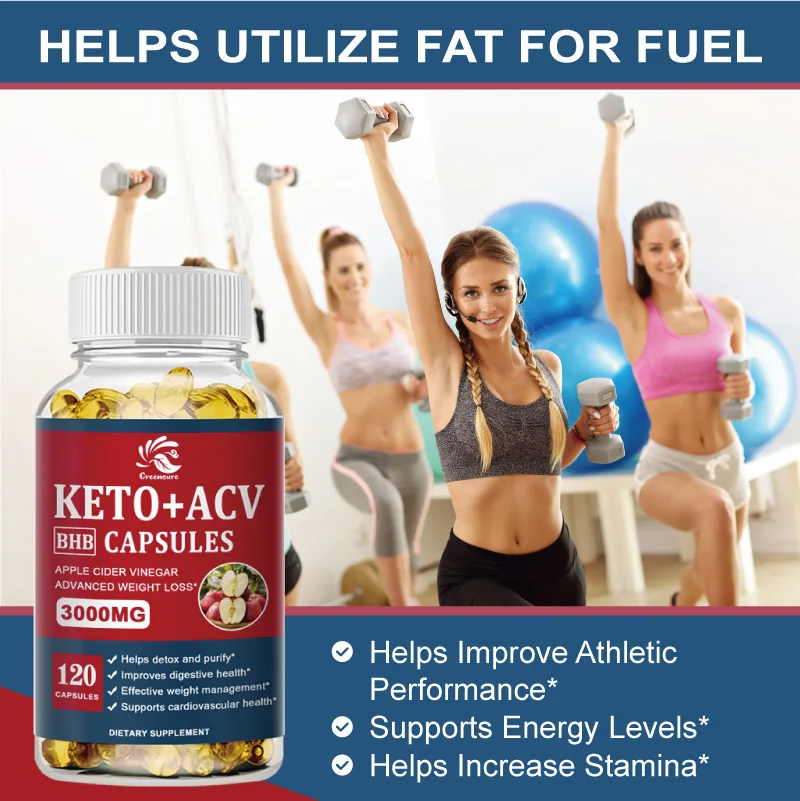 Gresecurity-Organic Keto + ACV Detox Cápsulas, Alcance cetose mais rápido, aumentar a energia, suprimir os anseios