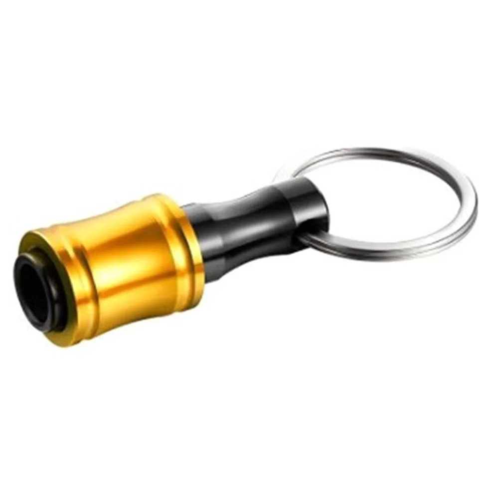 1pc Screwdriver Bit Holder 1/4Inch Hex Shank Screwdriver Keychain Extension Bar Screwdriver Bits Convertor Drill Bit Holder