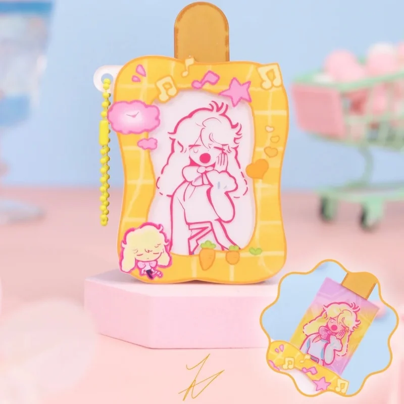 

New Genuine Alien Stage Rabbit Series Acrylic Ice Cream Keychain Blind Box Anime Periphery Trendy Toys Surprise Box Girl Gift