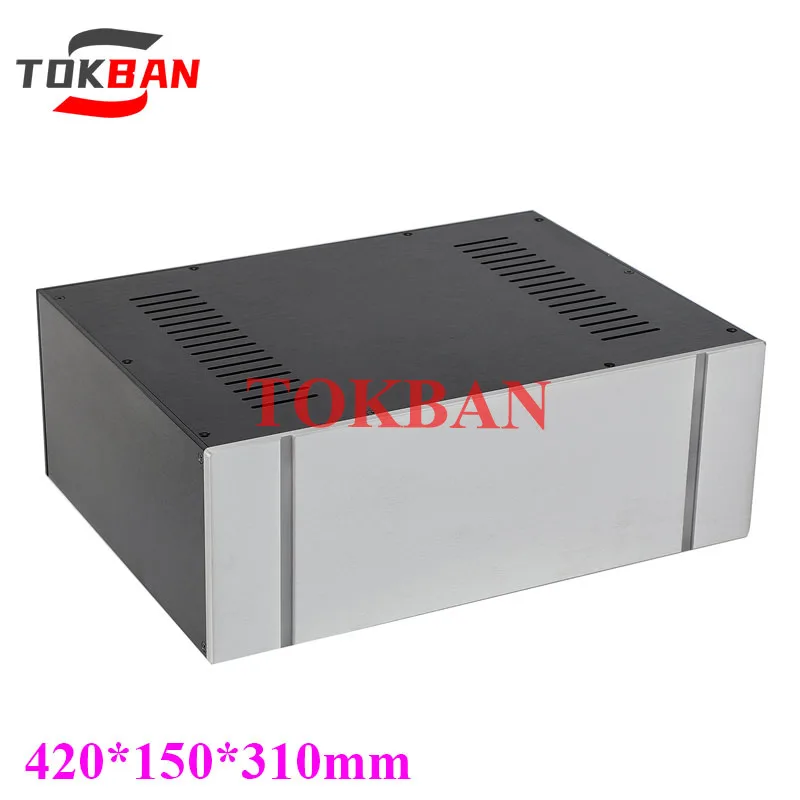 Tokban Audio CJ192 420*150*310mm All Aluminium Power Amplifier Chassis Enclosure DIY Home Amplifier Case Shell