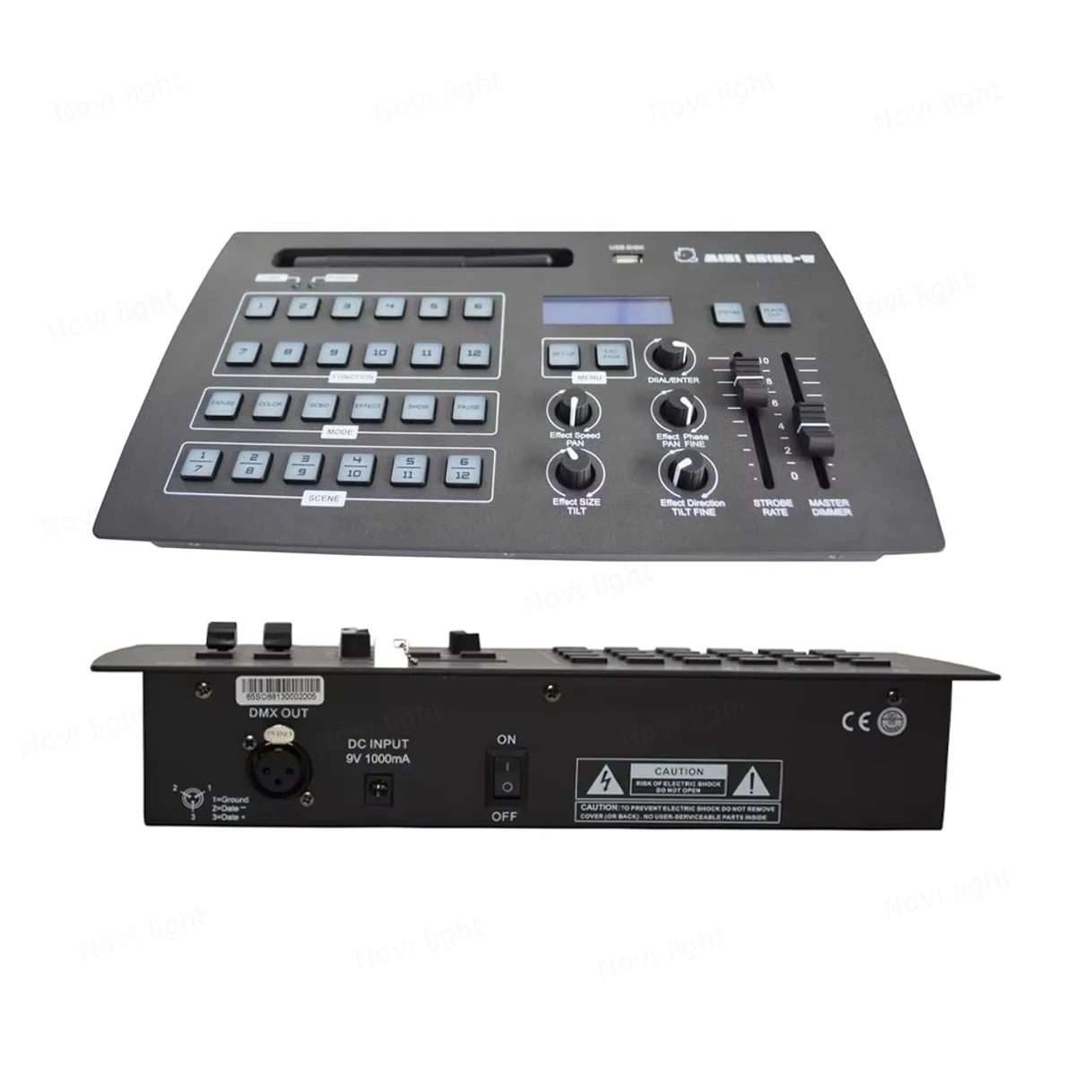 Wireless 432 Channel DMX512 Mini Controller Console Control Up to 12 Individual Fixtures Including USB Disk for Stage Lighting