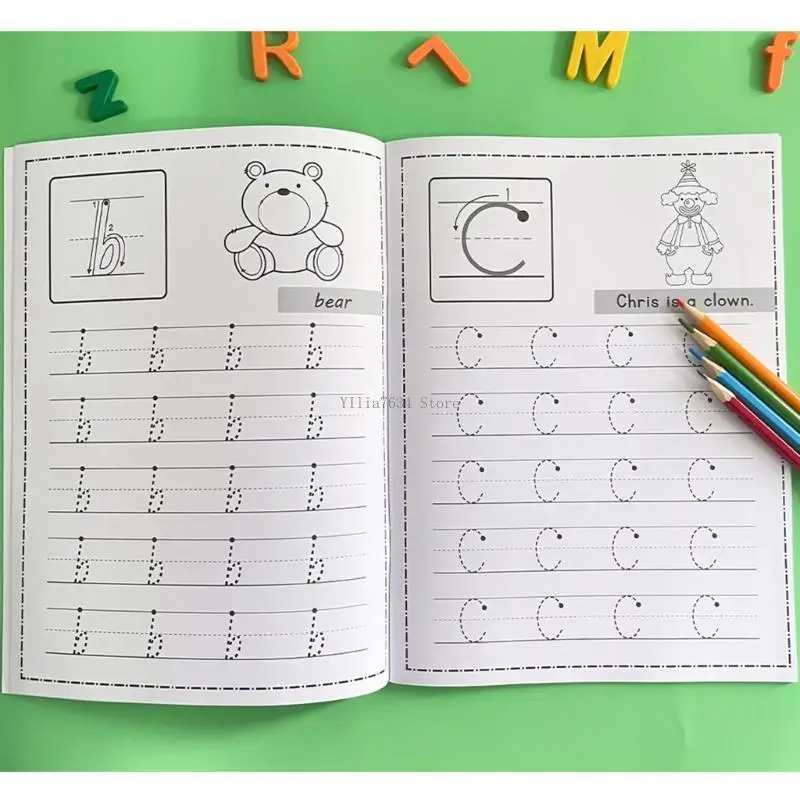 

Reusable Preschool Writing Coloring Workbook For Early Learners with Alphabets Tracing And Fine Motor Skill Development