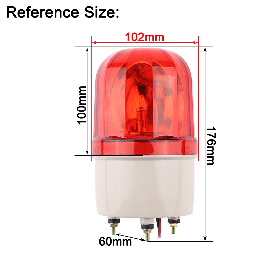 LTE-1101J Rotating Beacon Warning Buzzer/NO Sound Strobe Alarm Lamp DC12V24V AC220V Yellow Blue Red Green Signal Indicator Light