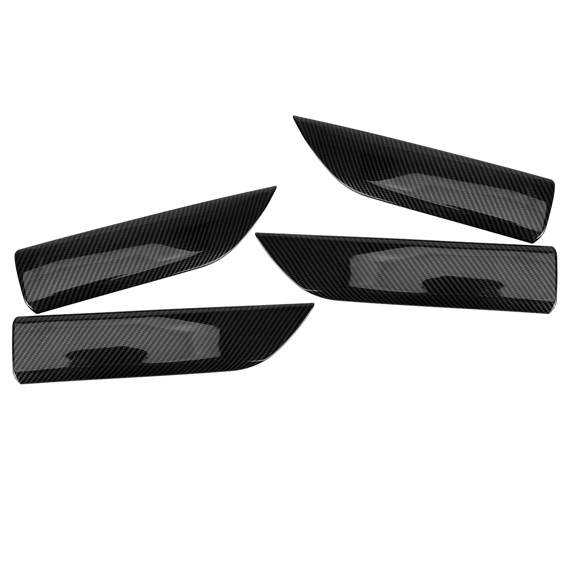 1Set Carbon Fiber Grain Interior 4 Door Panel Decor Trims Covers Fit for Chevrolet Silverado GMC Sierra Crew Cab Truck 2019-2023