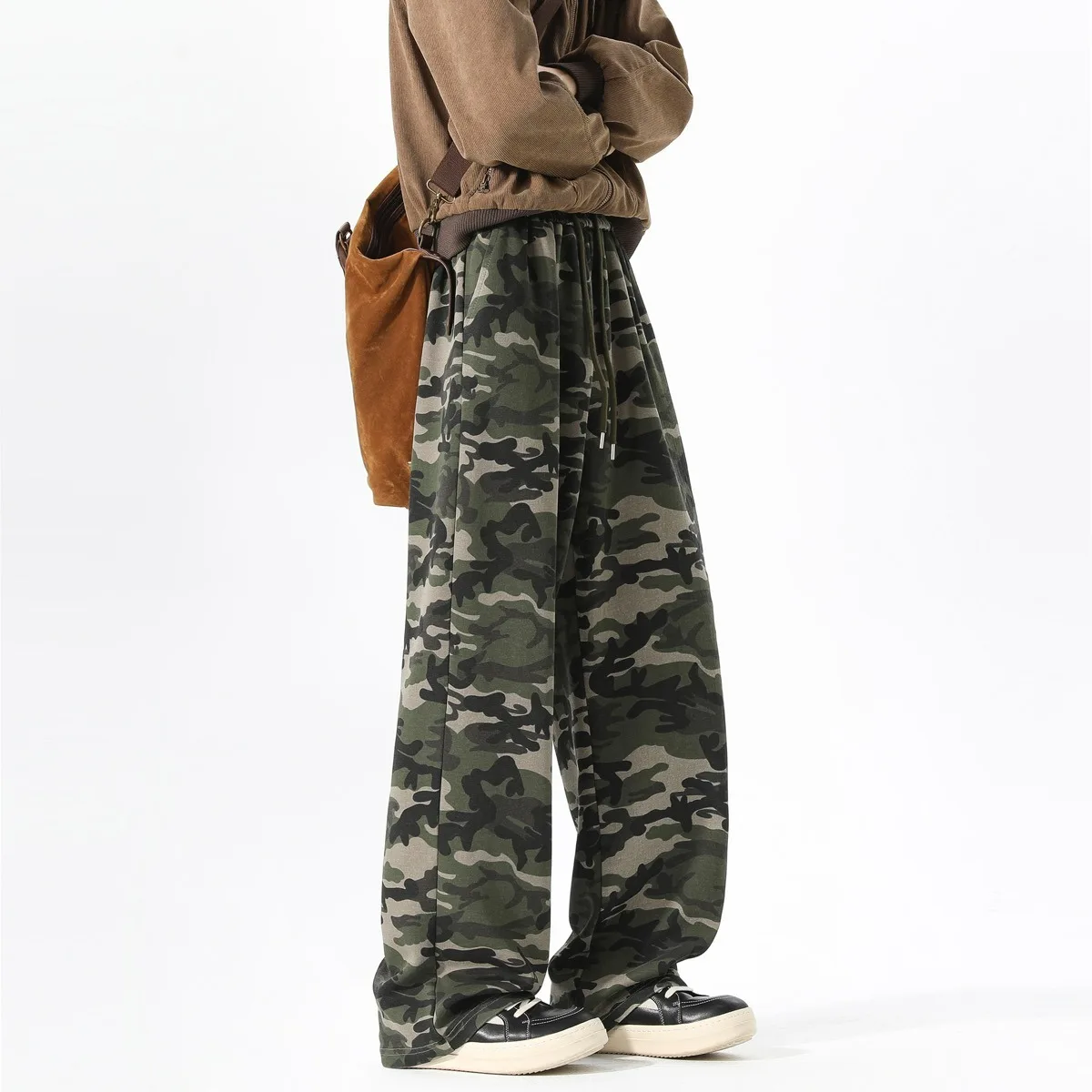 

Camouflage Workwear Pants Men's Thin American High Street Straight Loose Spring Autumn Sports Casual Long Trousers