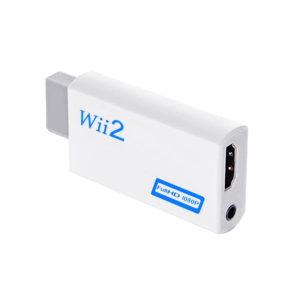 For Wii TO HDMI-compatible Wii2 with 3.5mm Audio Video Output Automatic Upscaler Adapter Support NTSC 480i PAL 576i 1080P