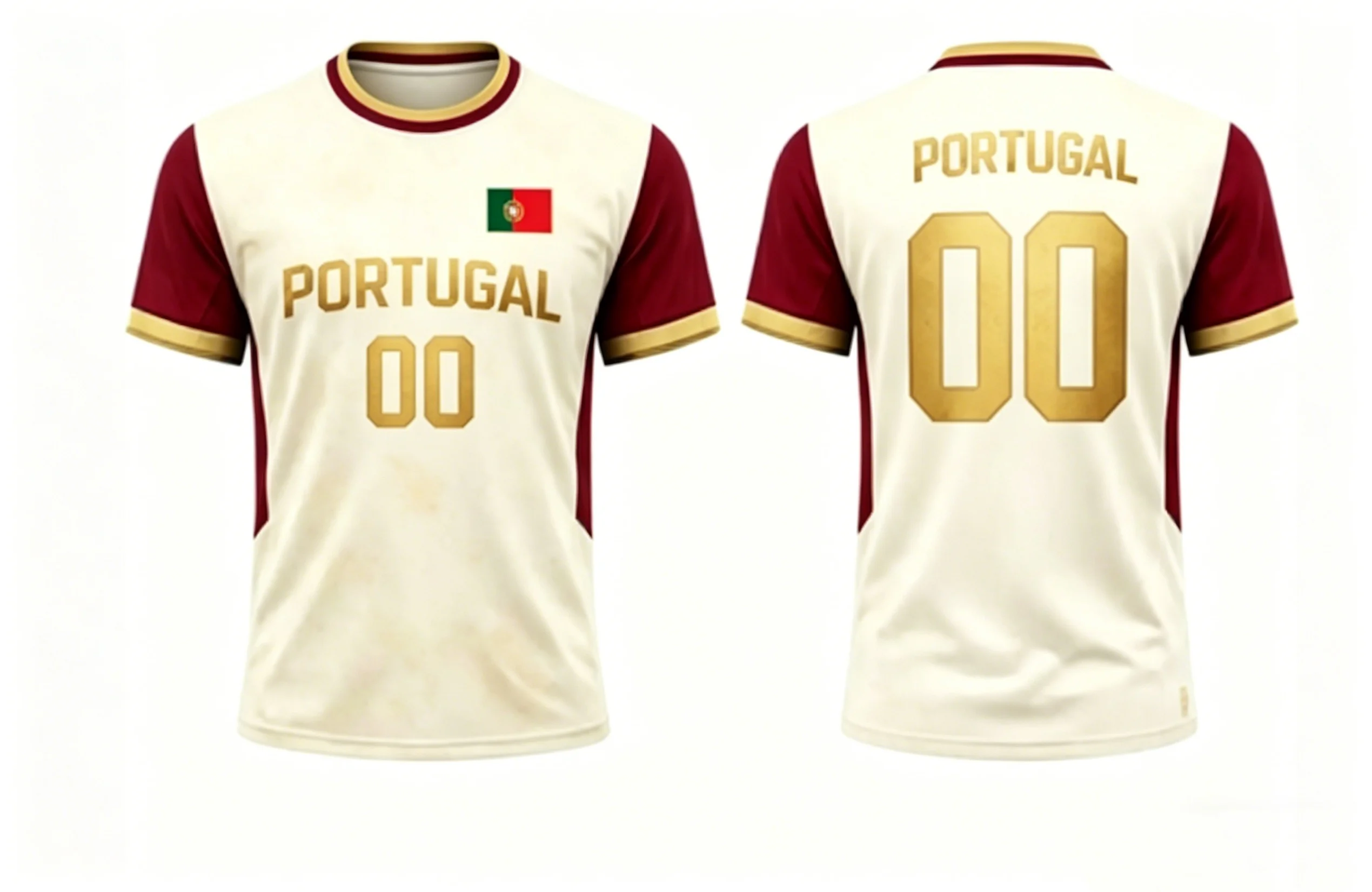 Portugal Herren Print-T-Shirt Sommer Fußball-Trainingsuniform Atmungsaktives Schnelltrocknendes Trikot für Männer und Frauen Outdoor-Geschenk-Top – Detail 4