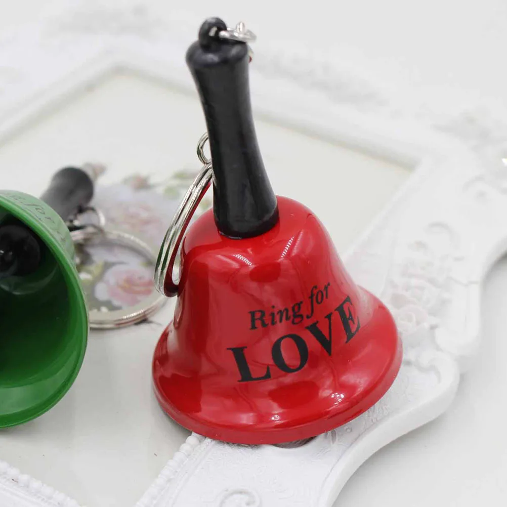 

4Pcs Bell Keychain Small Size Metal Bells Durable Creative Key Chain Pendants for Birthday Gift Hand Bell Key Rings Travel