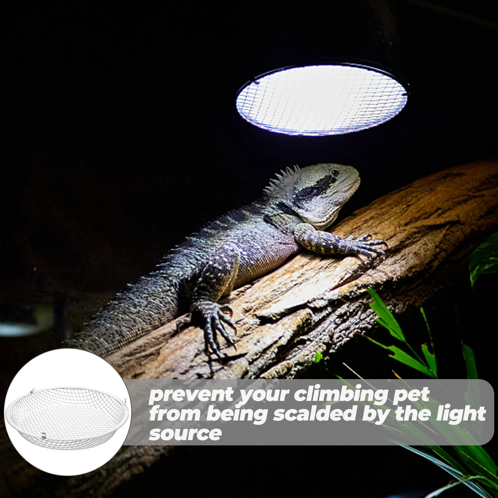

Reptile Heat Lamp Cover Anti-Scald Mesh Dome Shaped Bulb Shade Metal Lampshade Reptile Tank Accessory Pet Cage Lighting
