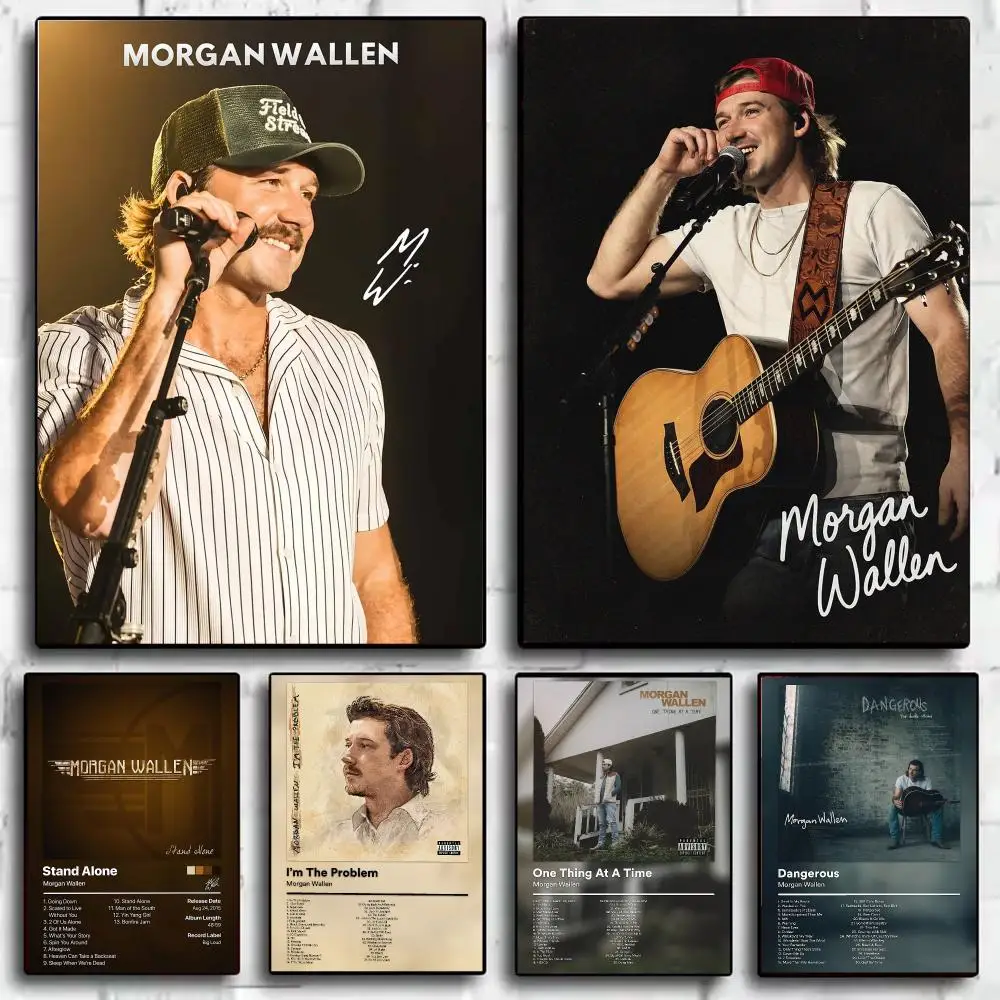 Rapper M-Morgan Wallen Poster Wall Art Poster Print Decorative Artwork for Bedroom Living Room Office Home Decoration