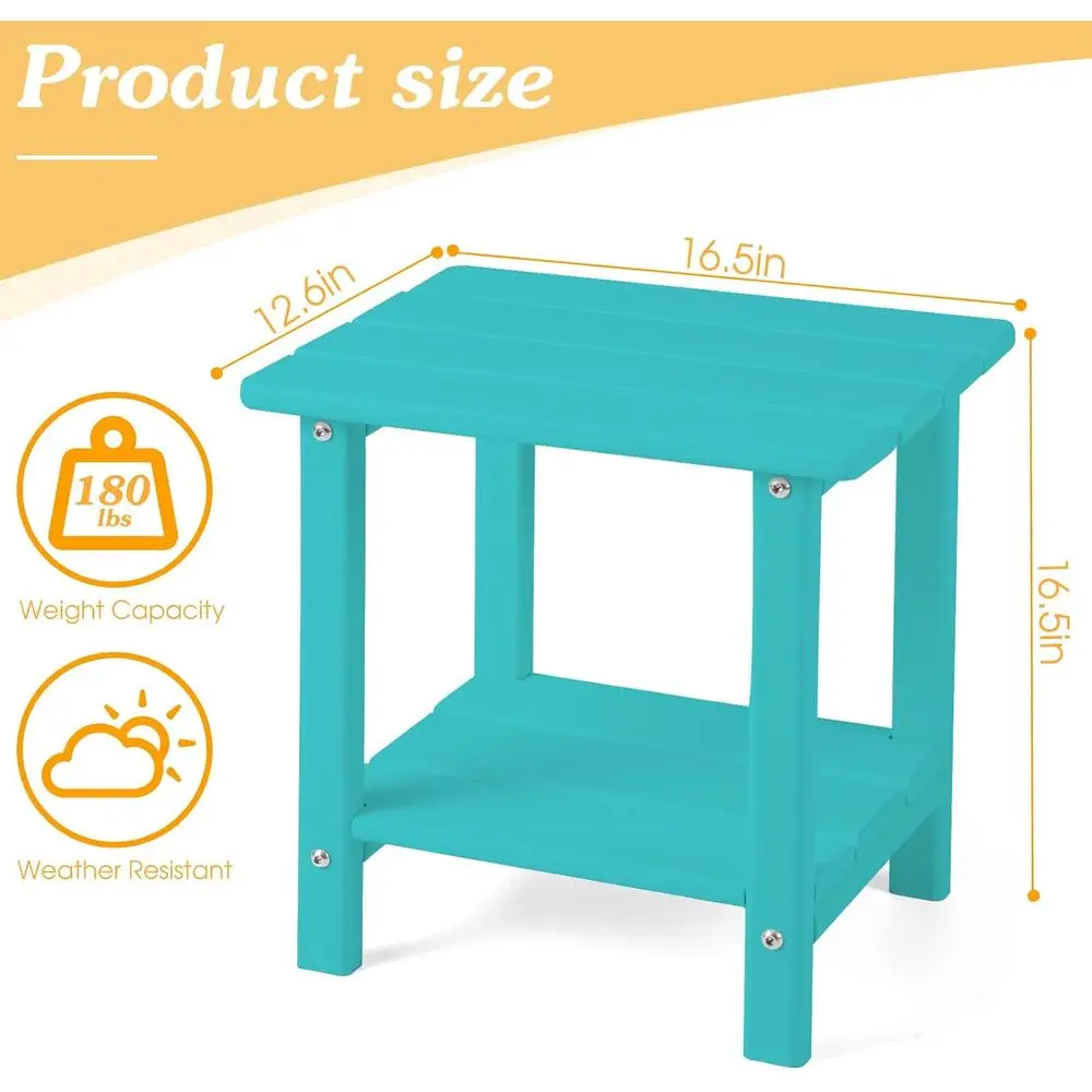 طاولة جانبية للفناء مقاومة للعوامل الجوية بطبقتين، 16.5 طاولة نهاية خارجية للشرفة ومنطقة حمام السباحة #3