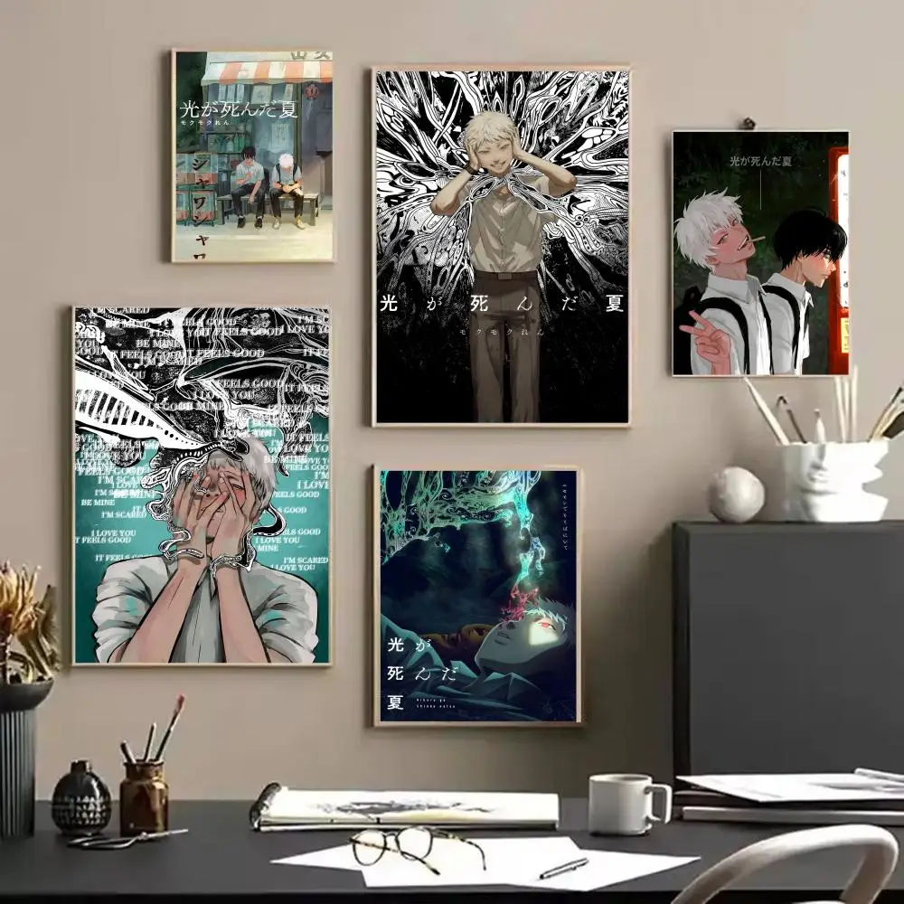Classic Anime The Summer H_Hikaru Died Poster Decorative Wall Art Stickers Mural Photo Print for Home Living Room Hallway Decor