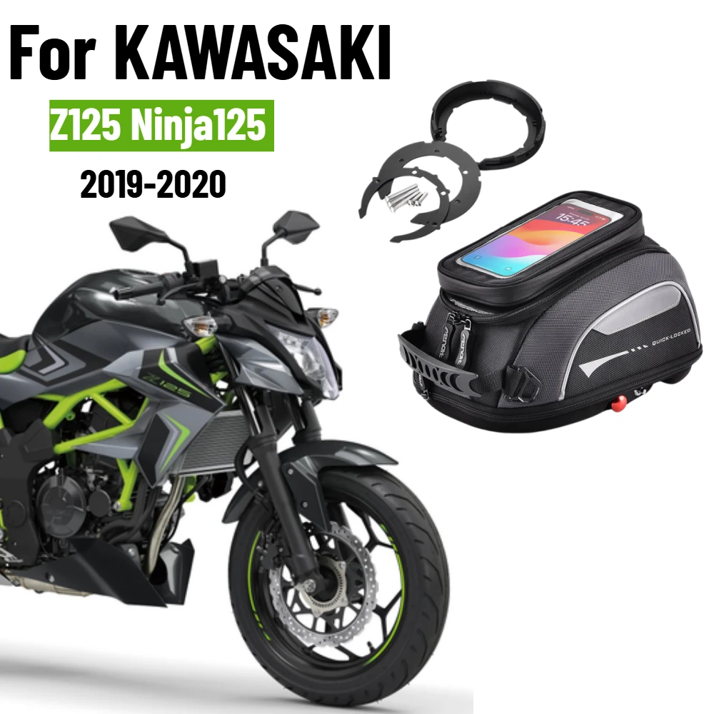 Tank Bag For KAWASAKI Z125 Ninja125 Z Ninja 125 Motorcycle Anti Theft Fuel Carrie Top Case Navigation Luggage Saddle Backpack