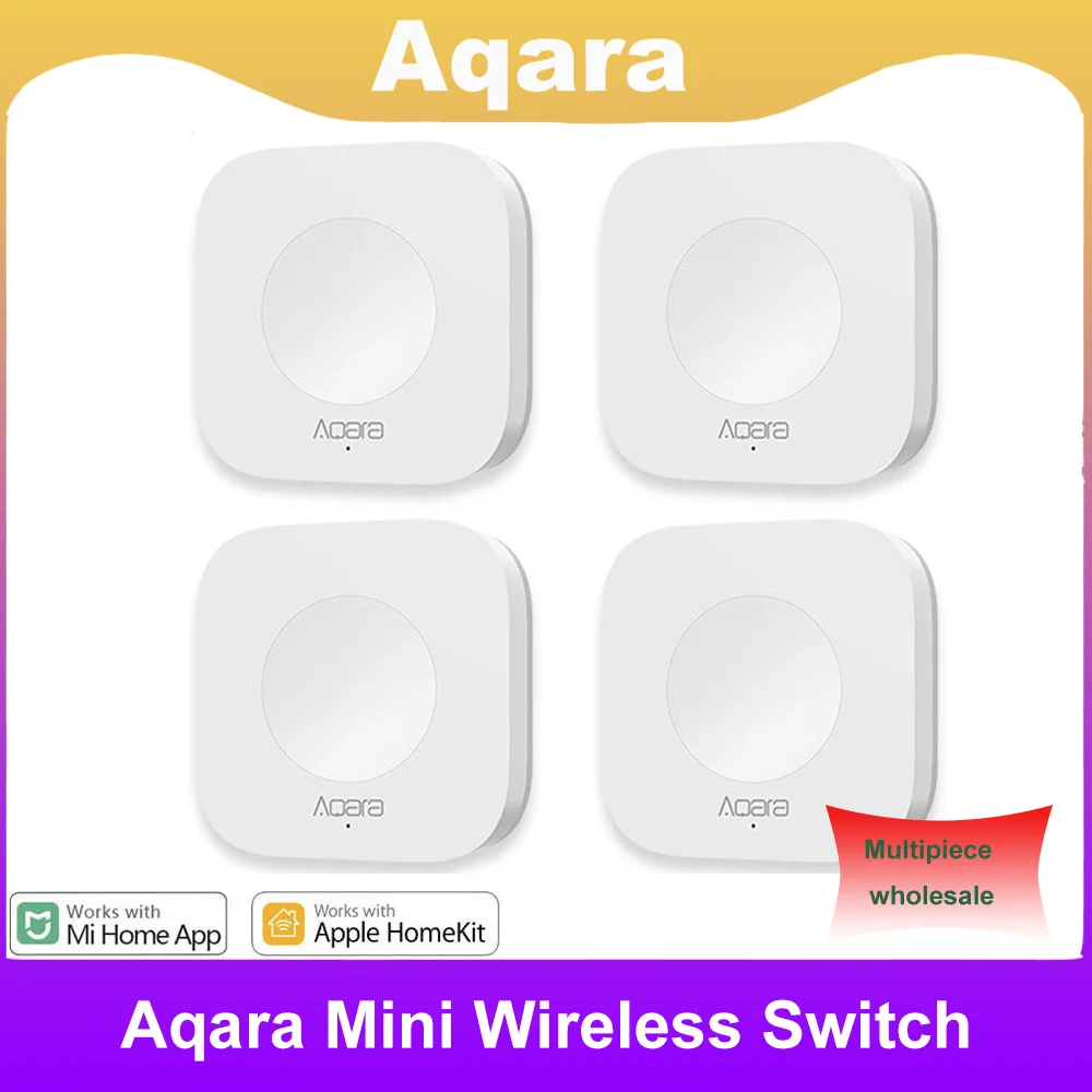 Aqara Wireless Mini Switch Zigbee Connection Versatile 3-Way Control Button for Smart Home Devices Compatible With Apple HomeKit