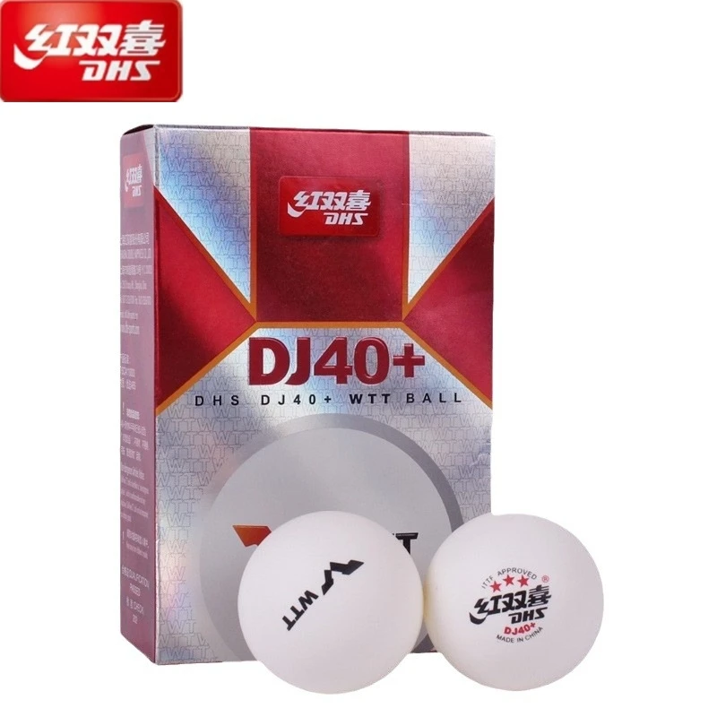 6 Pcs/Box DHS WTT Ping Pong Balls DJ40+ Official Table Tennis Games Use 3 Star Table Tennis Balls for WTT International Games