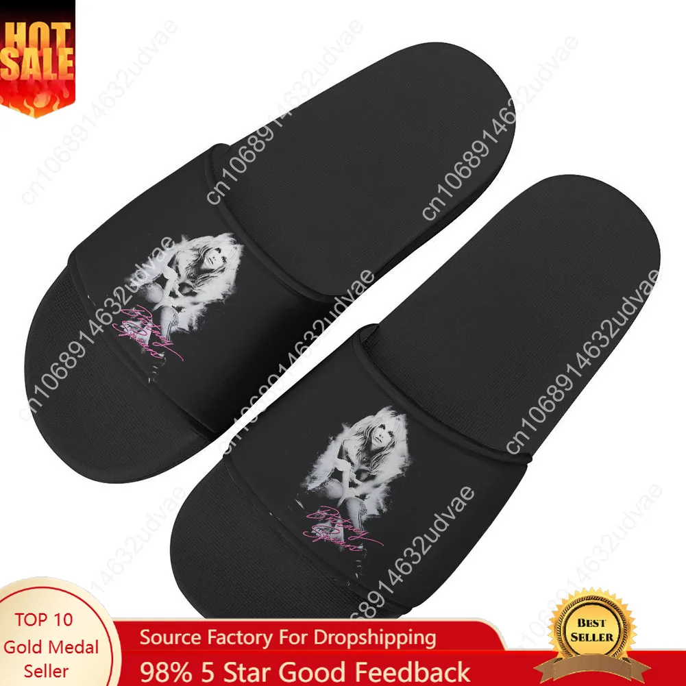 

B-Britneys S-Spears Sandals Home Slippers Water Shoes Men Women Teenagers Children Sandal Bathroom Beach Custom Made Slipper