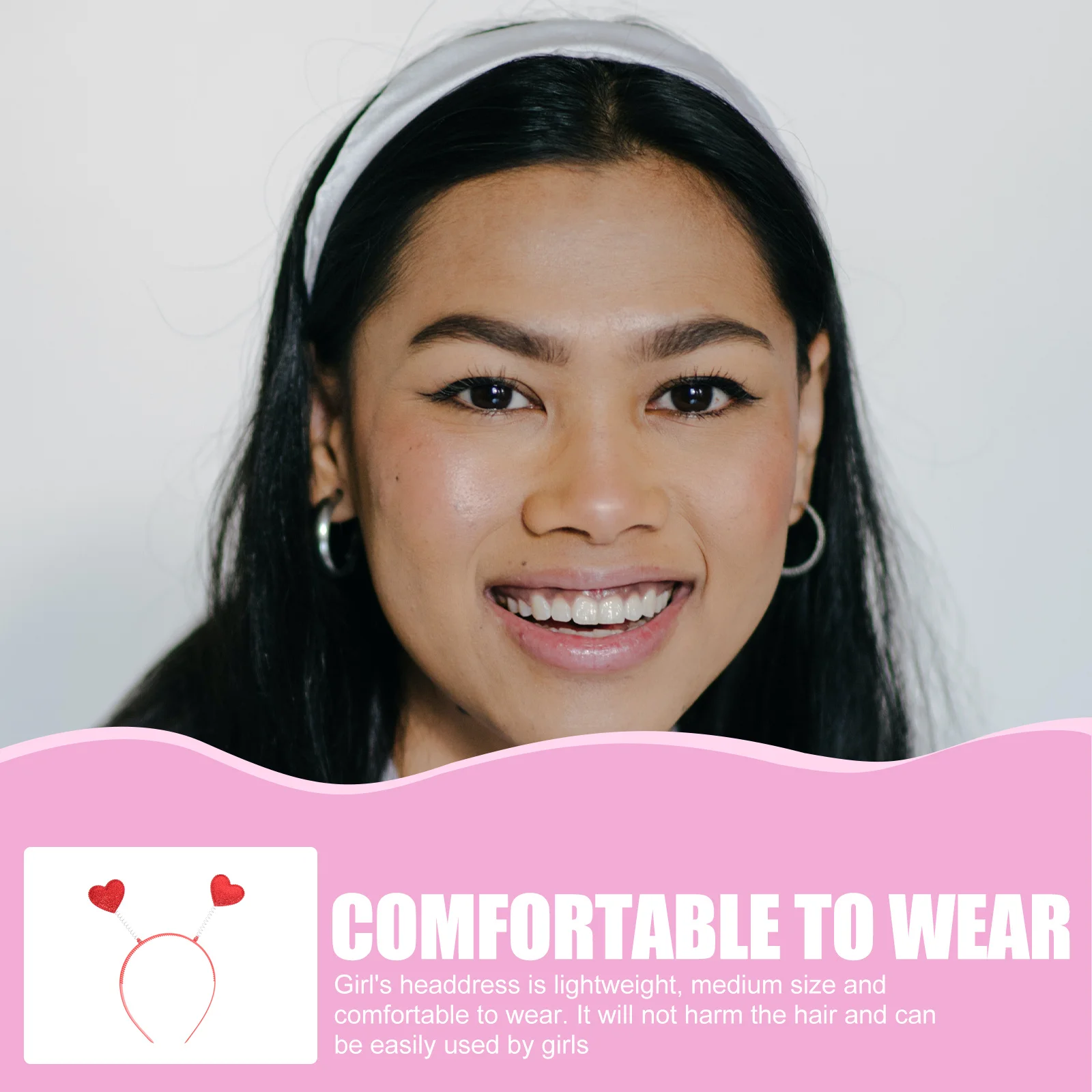 

12 шт. головных уборов в форме сердца, милые, легкие, удобные, головные уборы для девочек, повязка на голову для праздничной вечеринки, праздничный декоративный головной убор