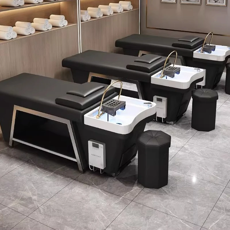

Head therapy water circulation fumigation hairdressing barber shop beauty salon special stainless steel shampoo bed
