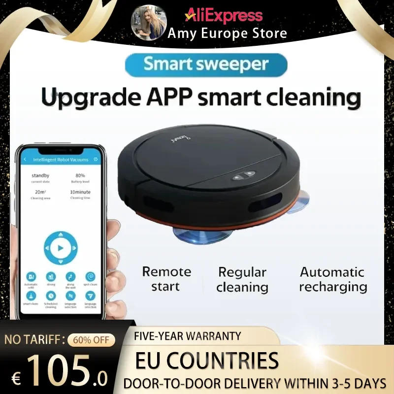 4000PA Robot Vacuum Cleaner, Automatic Recharge,Smart Home Mop , Breakpoint Cleaning , Wet And Dry,Smart Home Cleaning Tools