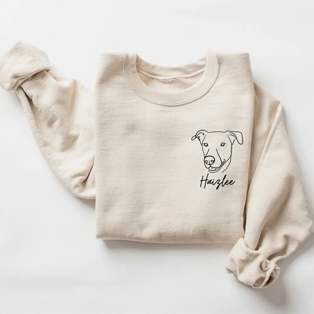 

Custom Dog Sweatshirt, Dog Lover Hoodie, Hand Drawn Dog Sweatshirt, Pet Lover, New Dog Owner, Gift for Dog Mom, Dog Mom Shirt, P