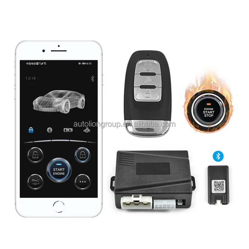 Mobile Phone APP Control Intelligent Car Engine Start Stop System Remote Control Ignition Kit Central Locking Car