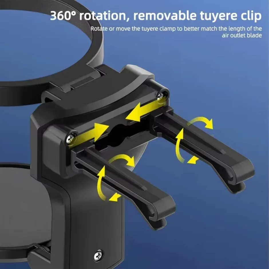 Portable Car Cup Holder Car Outlet Vent Drink Cup Stand Anti-slip and Stable 360° Rotate Removable Clip Car Interior Accessories image 5