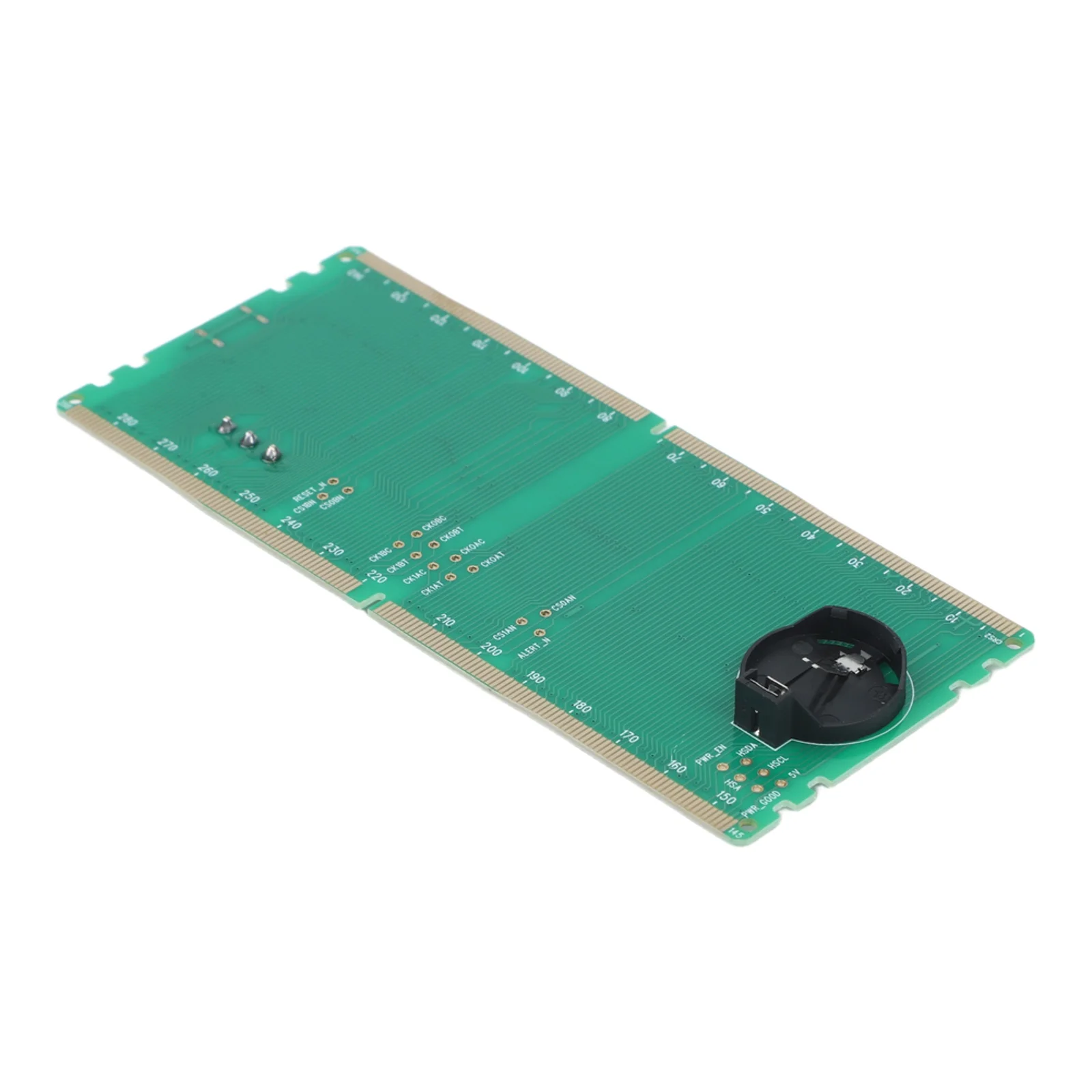 DDR5 LED Memory Slot Tester Dual Power Supply For Desktop Server Motherboard For RAM Diagnostic Tool Green Red ABS Hardware