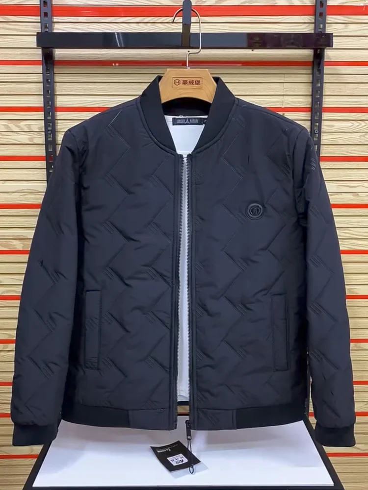 

Fall Men's New Baseball Collar Jaet High Quali Casual Faionable Sli Trendy Stand Fit Warm Long Sve Zipper Clo...