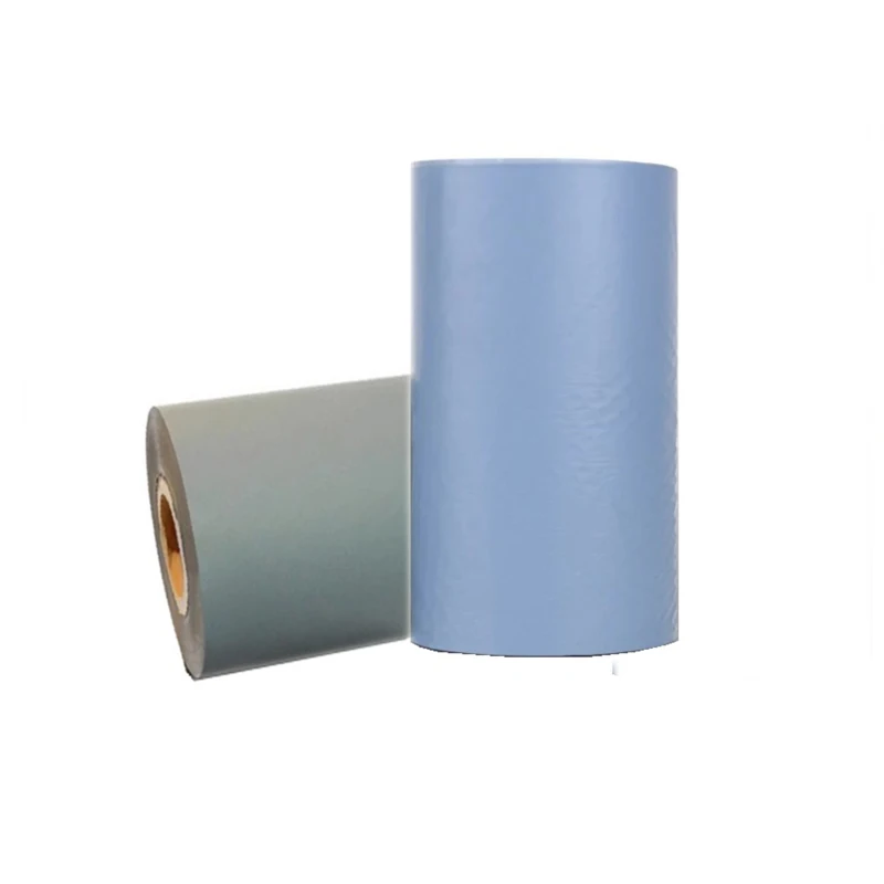 Dk and Lt Grey Color Thermal Transfer Ribbon Resin Coated for PET/PVC Label Zebra TSC Eltron label Sticker printer