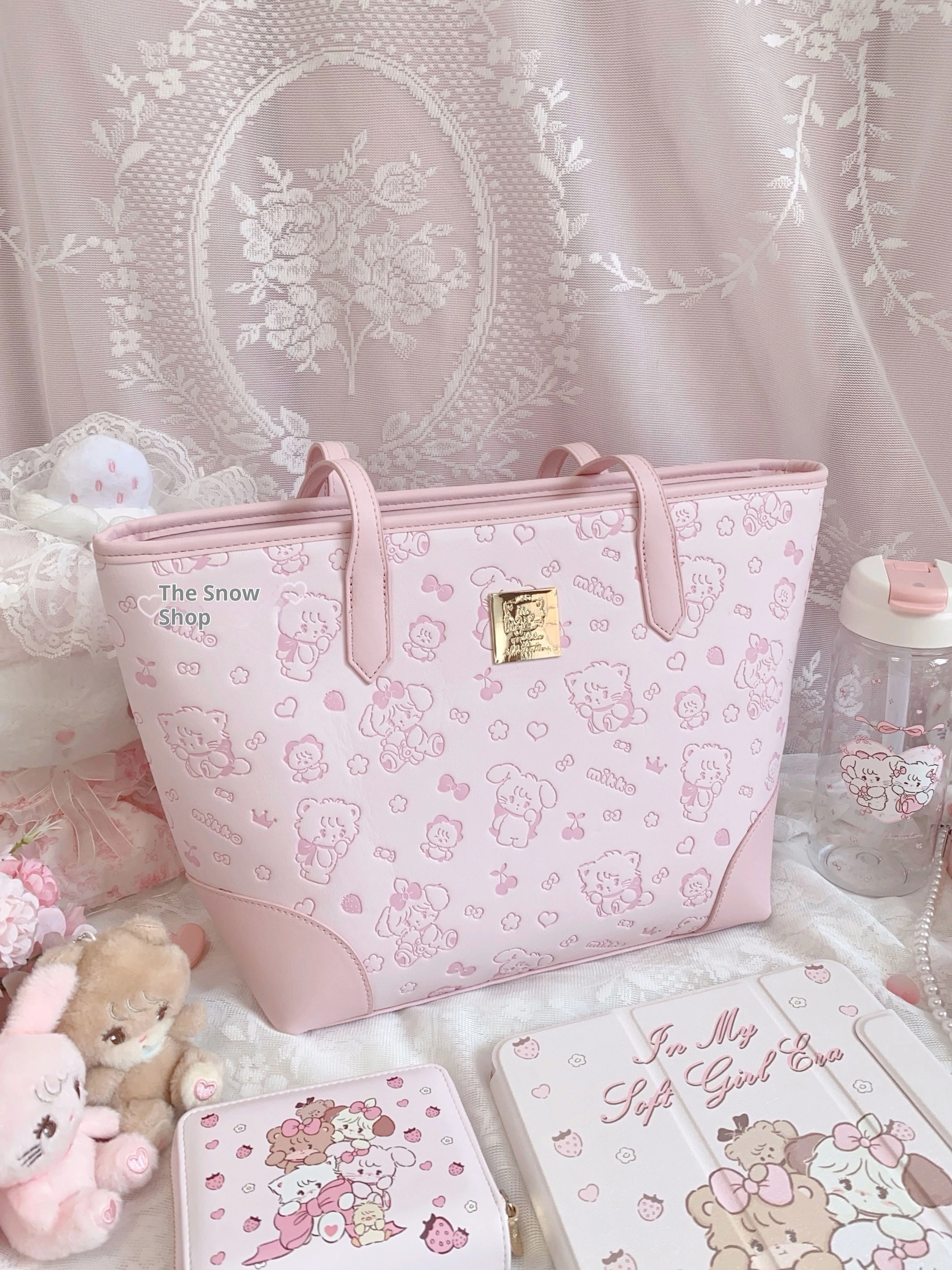 【大人気】mikko♡おカバンセットです^_^　mikkocafe Kawaii Mikko Tote Bag Handheld Bags Cute Versatile Large Capacity