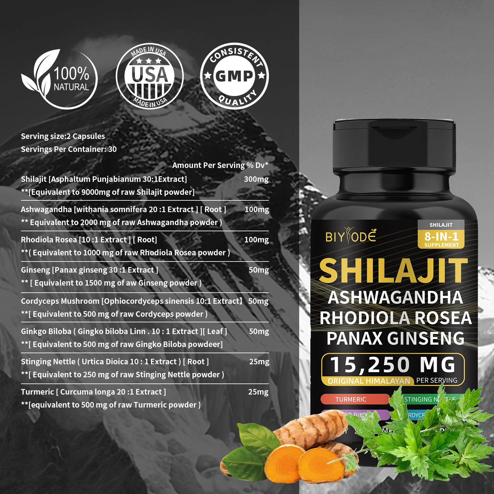 

Shilajit Capsule Natural Energy Supplement