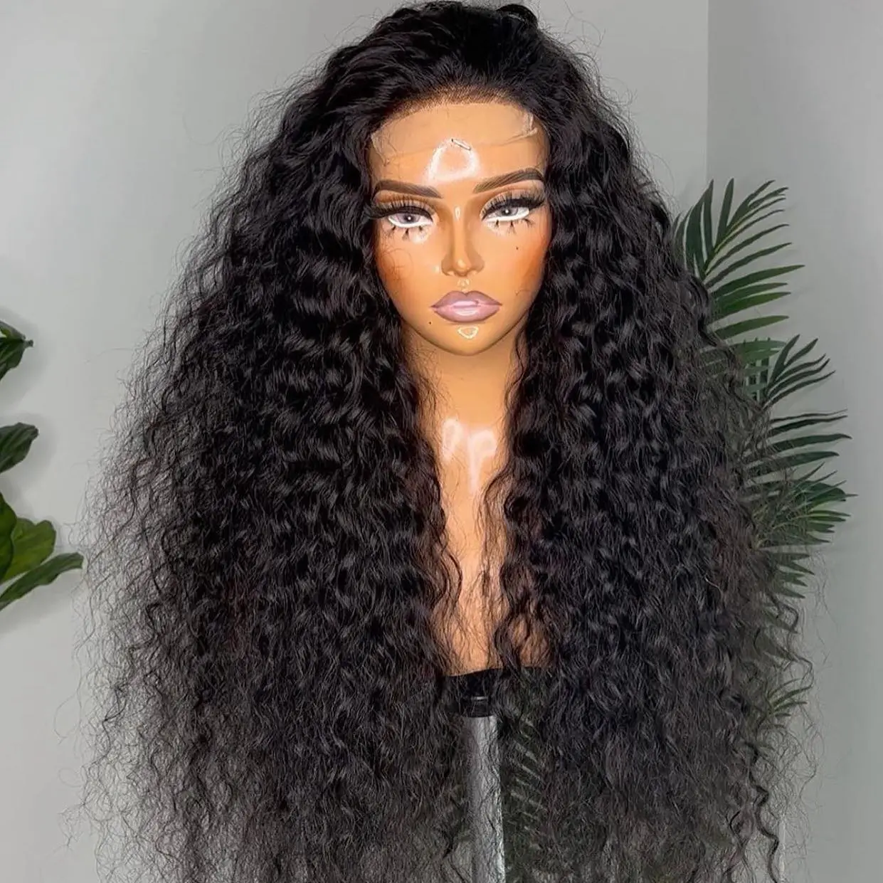 

Deep Wave 13x4 Hd Lace Frontal Wig Curly Lace Front Human Hair Wig PrePlucked Brazilian Wet and Wavy Water Wave Wigs For Women