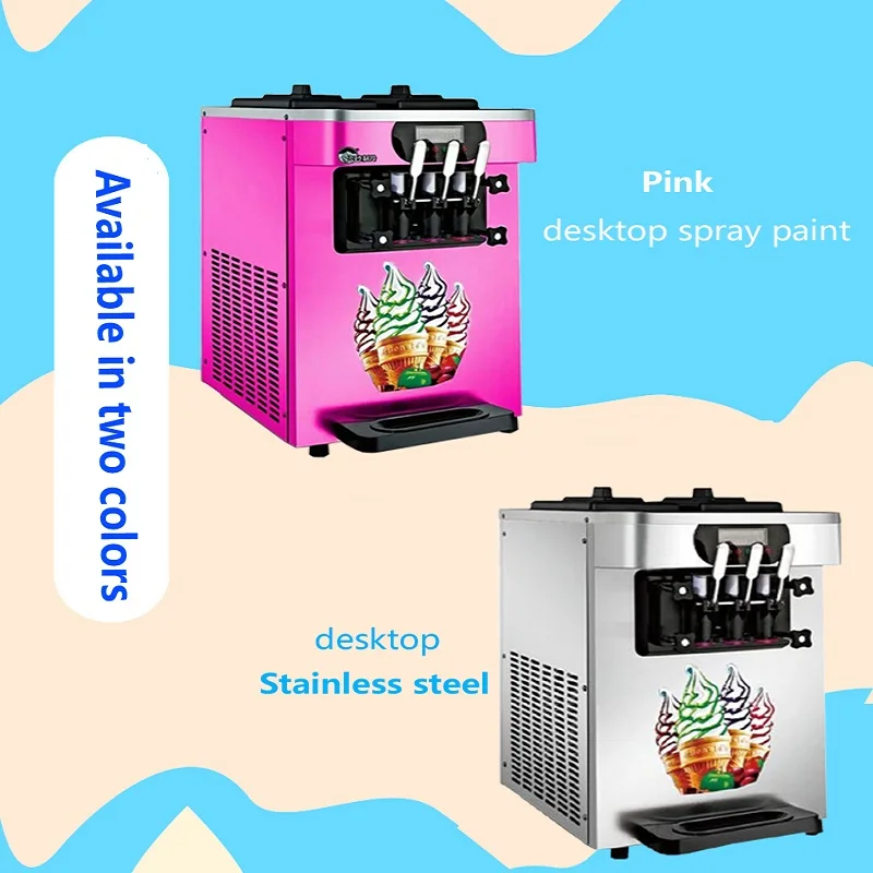 Silver Color Automatic With Soft Ice Cream Machine Commercial Ice Cream Maker 110V 220V