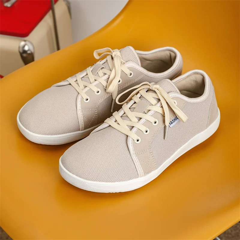 New Unisex Wider Shoes Breathable Mesh Men Barefoot Wide-toed Shoes Brand Flats Soft Zero Drop Sole Wider Toe Sneakes Large Size