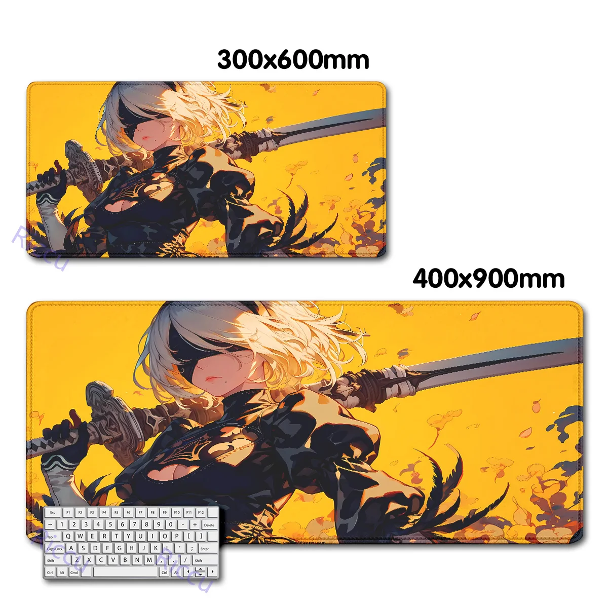 女の子のためのセクシーなキーボードゲーム,カーペット,デスクマット,アニメアクセサリー,Nier automata yorha no.2,タイプb,2b,xxl