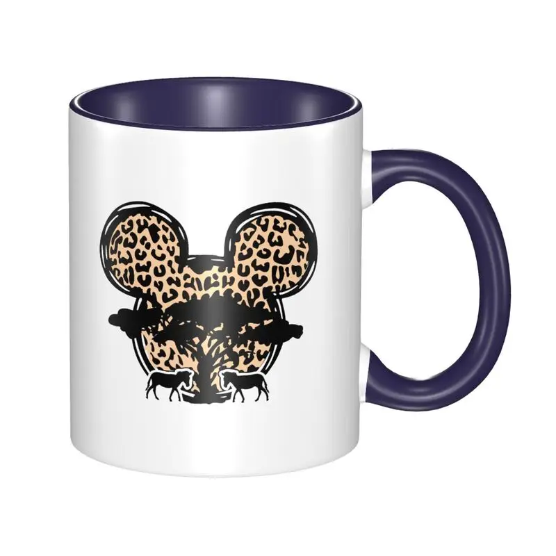 Leopard coffee ceramic mug Animal Kingdom love friends birthday gift tea cup gift mug