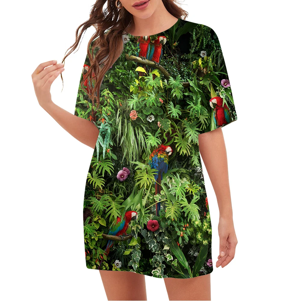 CLOOCL Hawaii Floral Printed Women T-Shirts Fashion Streetwear Short Sleeve Tops Graphic T-shirt Summer Oversized Tees Shirt