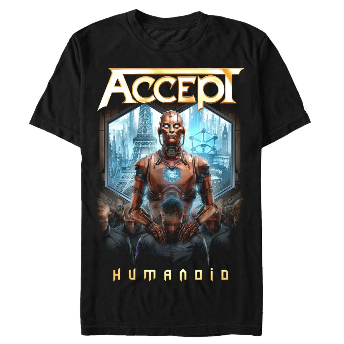 Hot Accept Graphic Cotton Band T-shirt Unisex Summer Short Sleeve Fashion Brand Tee Luxury Casual Vintage Tees
