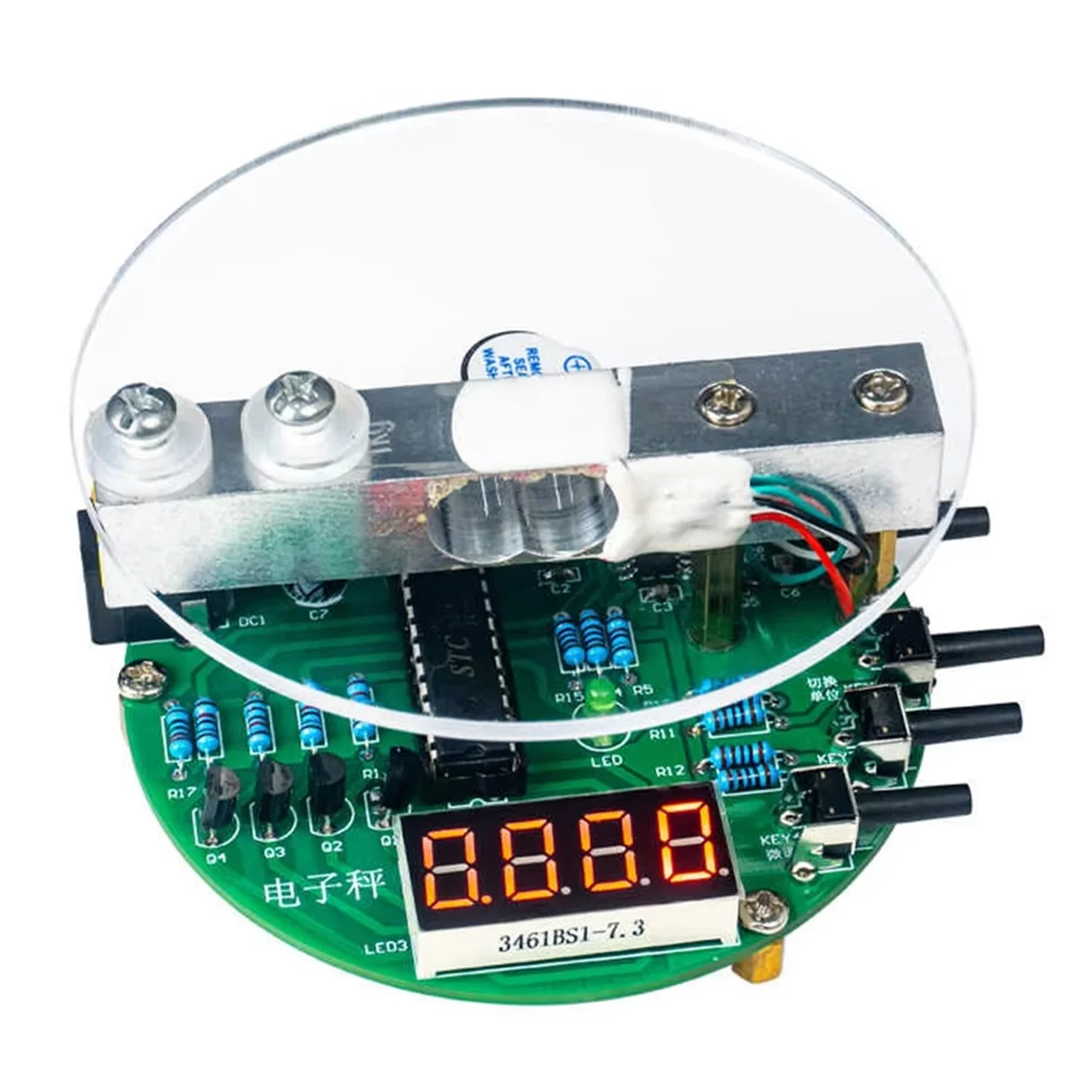 Электронные весы BAAQ DIY Kit, 51 комплект для пайки микроконтроллера с цифровым трубчатым дисплеем HX711, чип 5 В