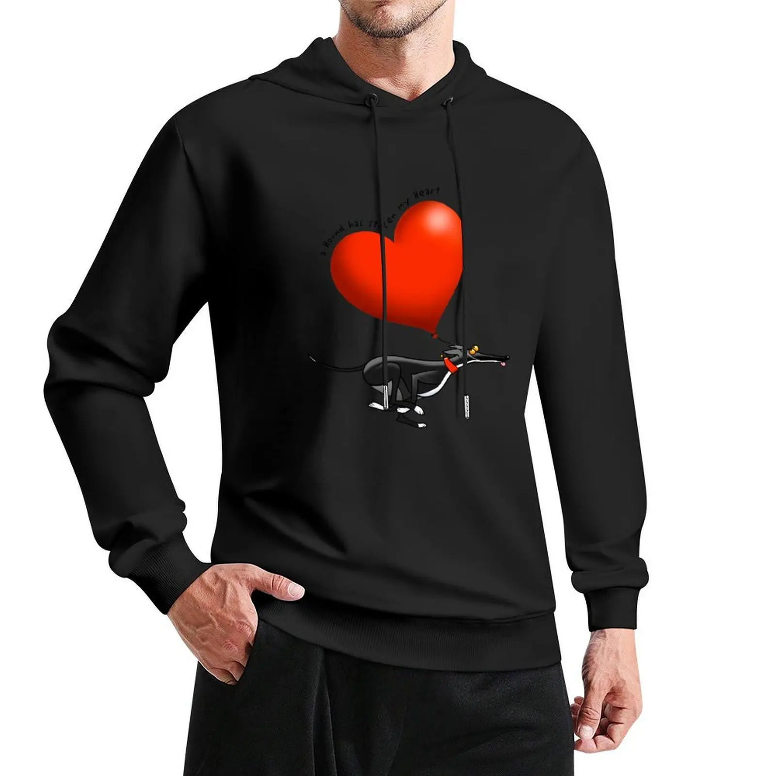 

Stolen Heart - black hound Pullover Hoodie men's clothes men's autumn clothes male clothes man hoodie
