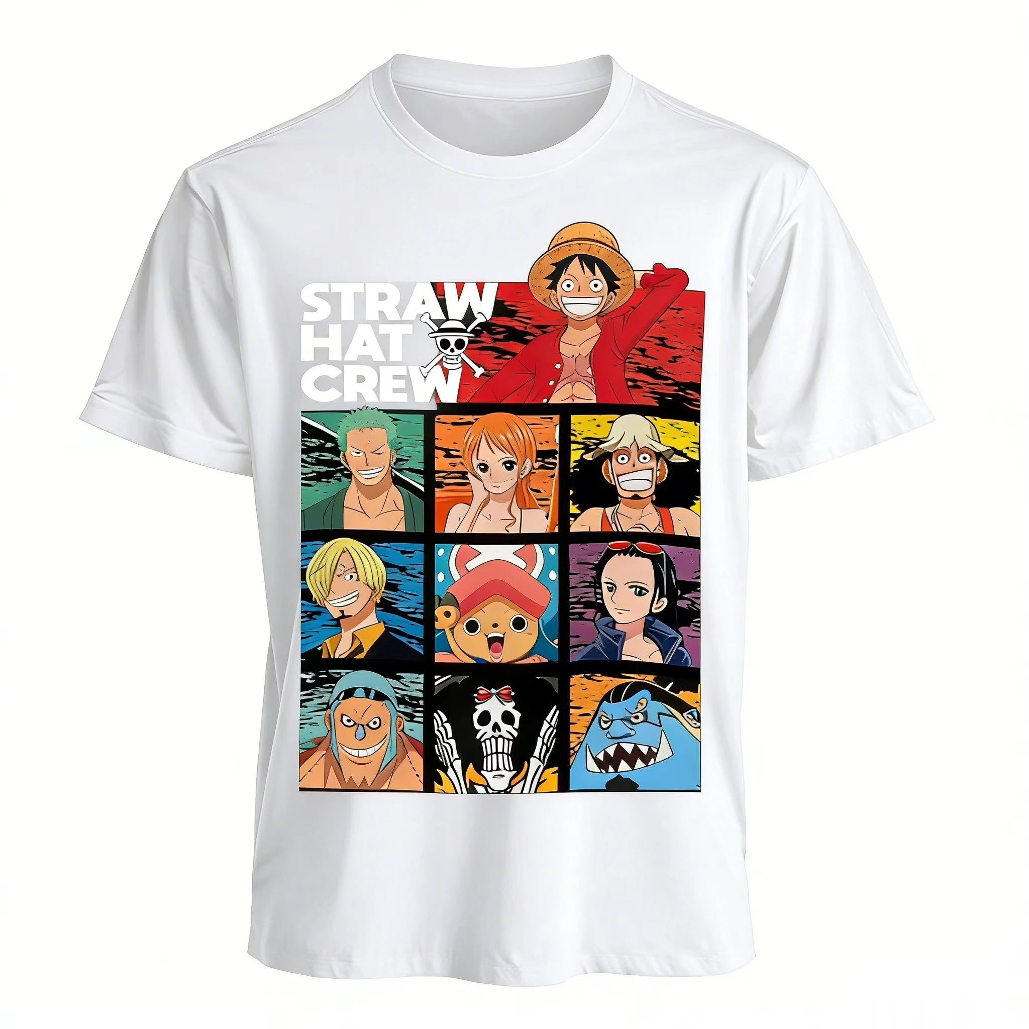 One Piece Luffy Straw Hat Crew Graphic T Shirt Men Women Anime Print Casual Short Sleeve Tee Streetwear Tops Y2k 2026 Summer New