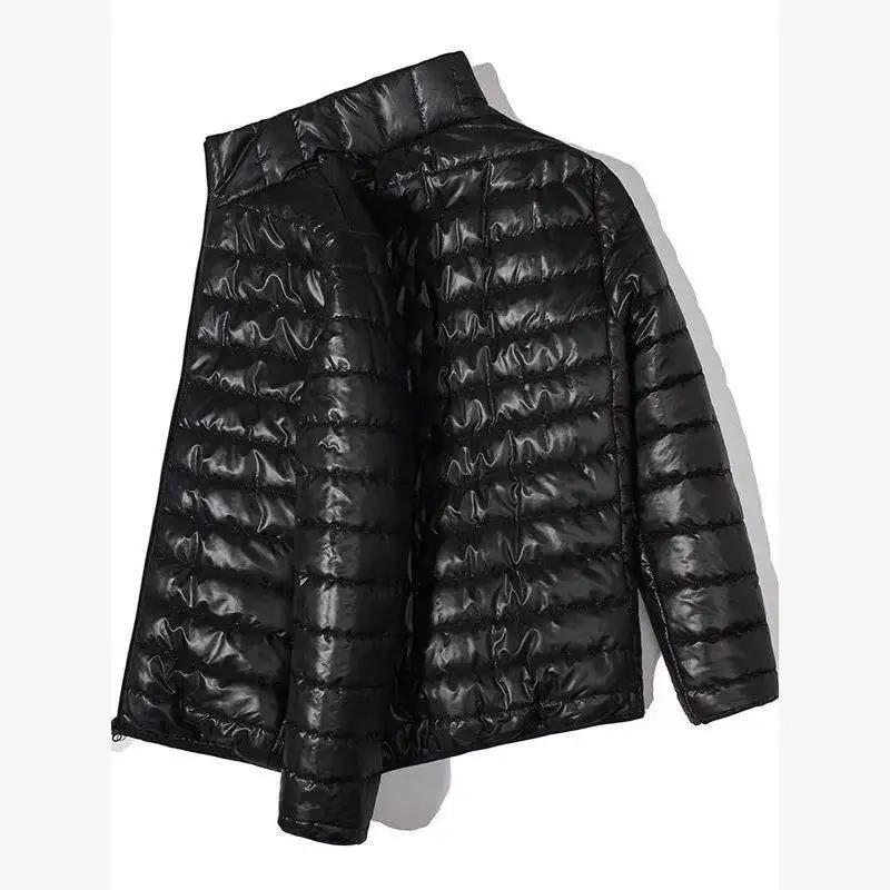 

Осенне-зимняя легкая пуховая куртка из хлопка для мужчин, с воротником-стойкой, больших размеров, повседневная молодежная верхняя одежда CleanFit Sle