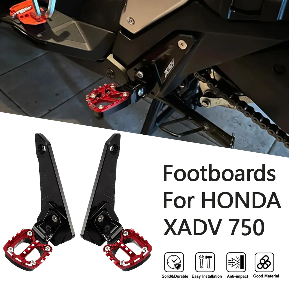 

ФУТБОЛКИ MTKRACING для HONDA XADV 750 2021-2024, аксессуары для мотоциклов, складные задние подножки пассажира, подножки для педалей