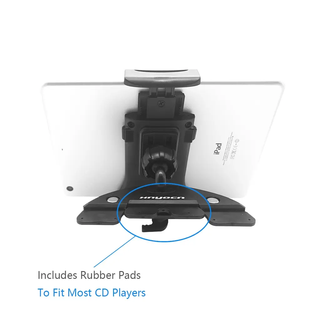 XNYOCN Adjustable Car CD Slot Tablet Stand Phone Holder for iPhone 14 13 12 11 iPad Pro Air Mini 4 to 12 Inch Samsung Xiaomi Pad image 3
