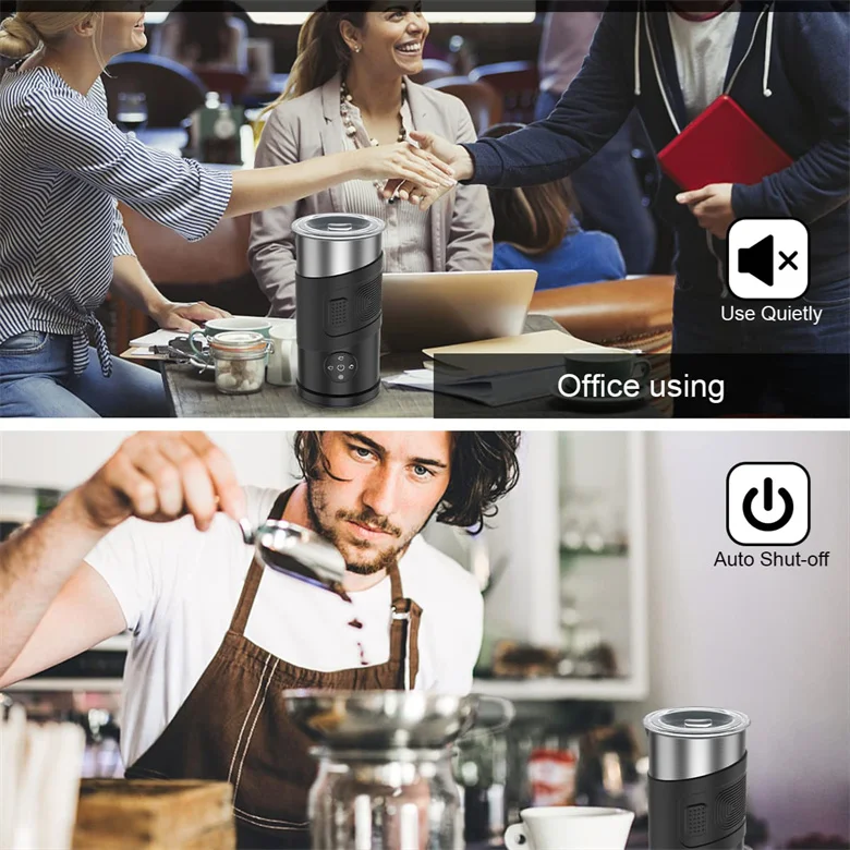 Lmax 工場新デザイン電動ミルクとスチーマーソフトフォームメーカーコールドホットミルクカプチーノコーヒー電動ミルク泡立て器