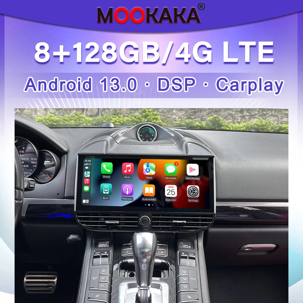 

Автомобильный радиоприемник Qualcomm Android 13 CarPlay, стерео GPS Navi для Porsche Cayenne 2010-2016, мультимедийный автоматический плеер, головной убор с WIFI 4G