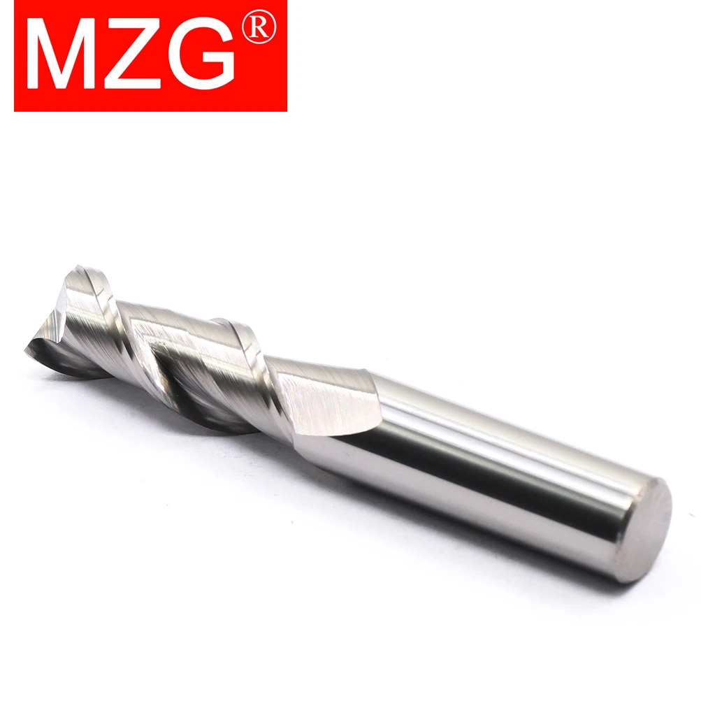 MZG 2 Flute HRC55 Aluminium 0.2-20mm End Mills High Precision HSS Metal Cutter Carbide Alloy Milling Tool Key Seater Router Bit